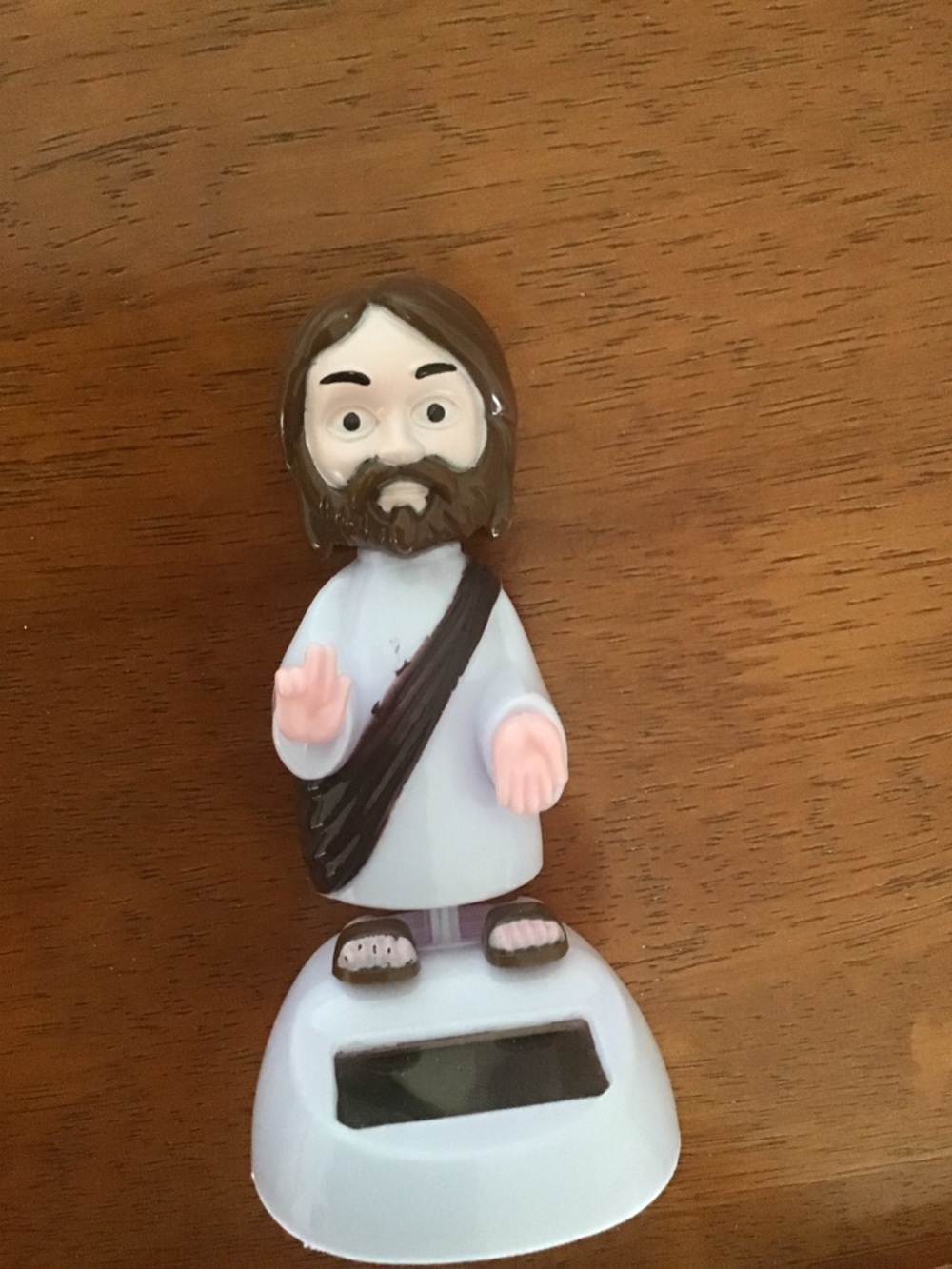 White Solar-Powered Jesus Figurine - Picture 4 of 4